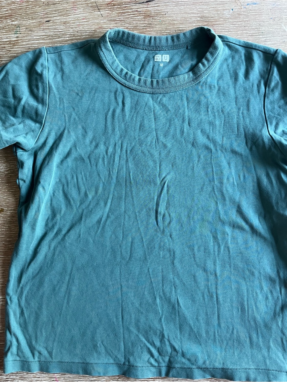 Uniqlo Women's Teal Crew Neck T-Shirt